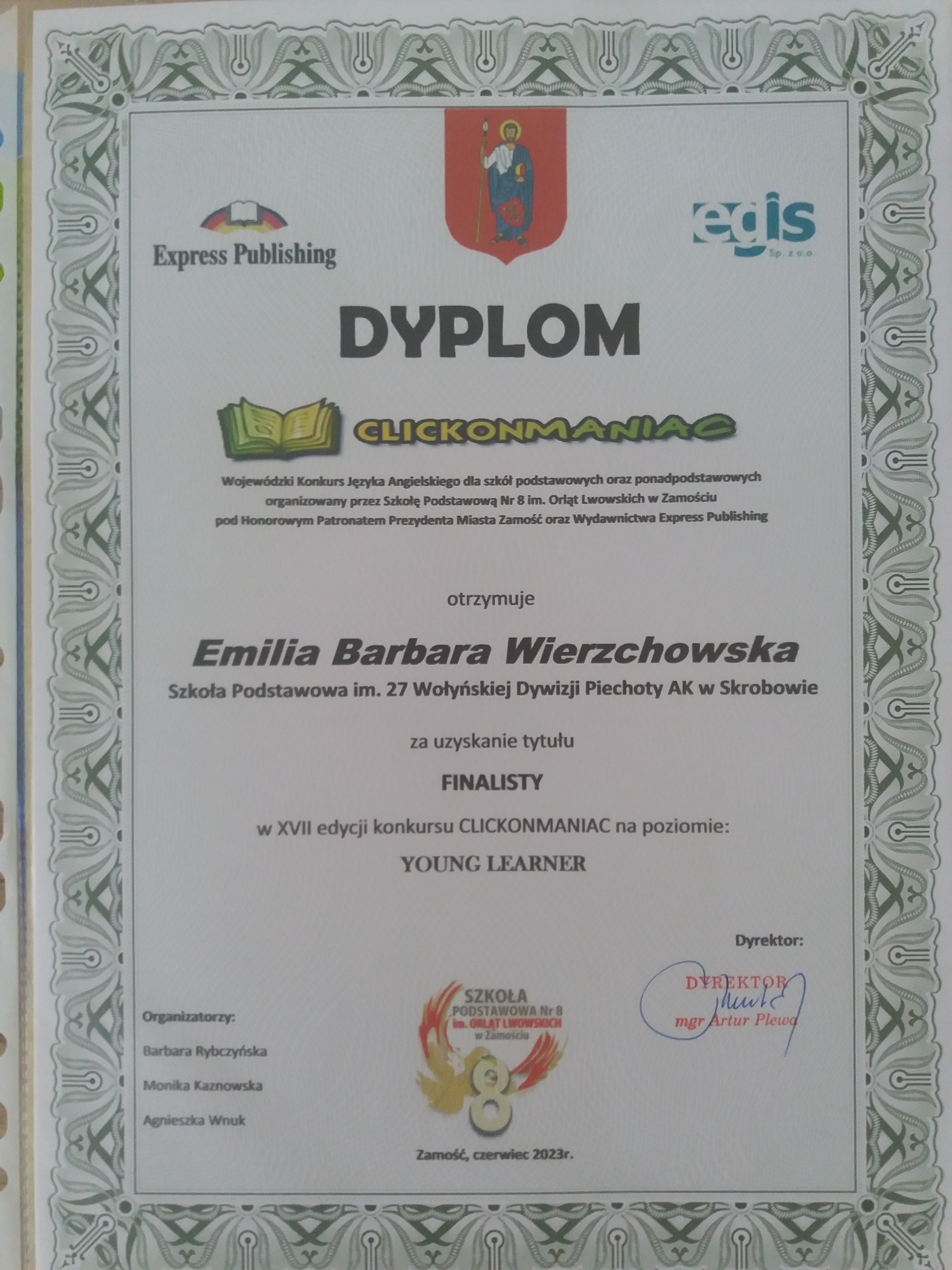 Zdjęcie dyplomu