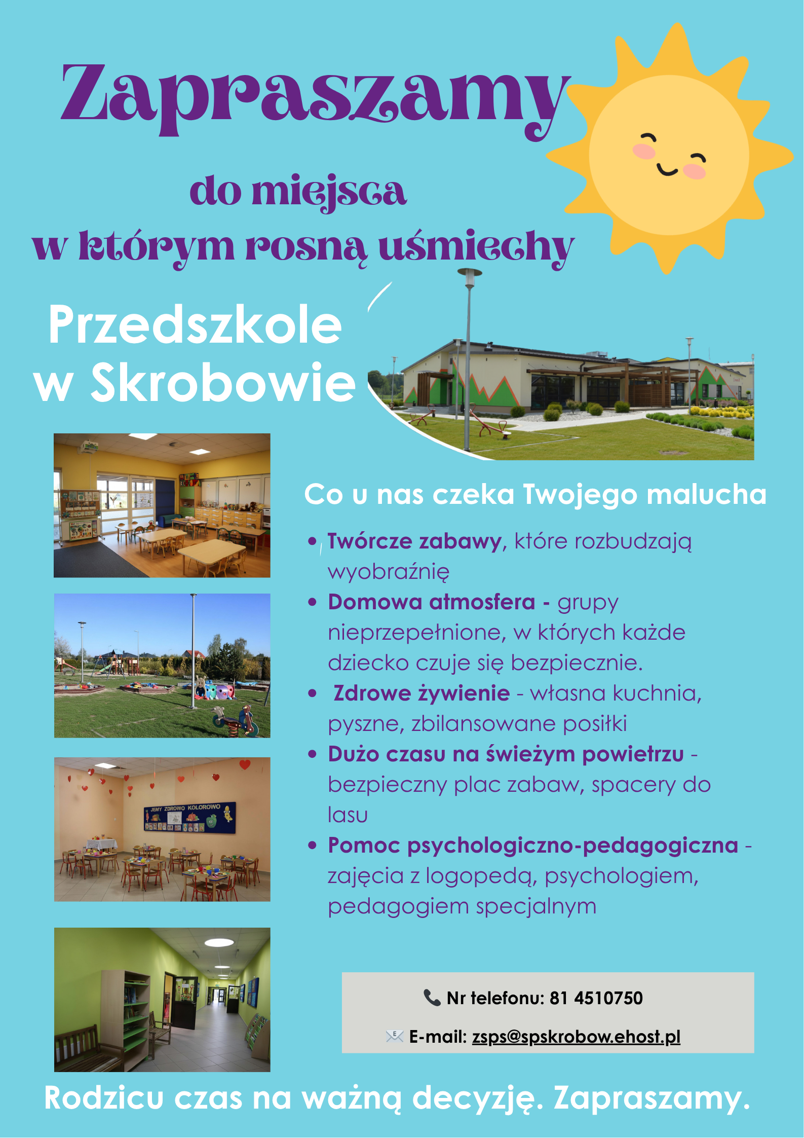 Plakat promujący przedszkole